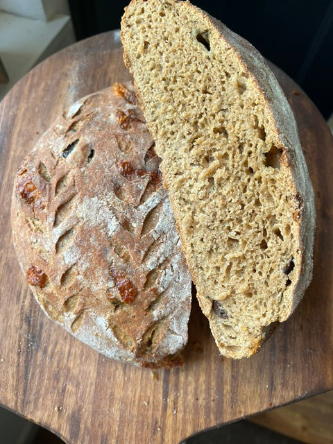 Kalamata Olive Parmesan Basil Sourdough