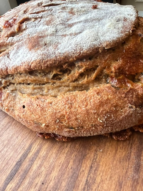 Kalamata Olive Parmesan Basil Sourdough