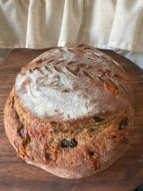 Kalamata Olive Parmesan Basil Sourdough
